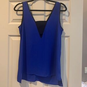 Express Royal Blue/Black Sleeveless Top sz S/P